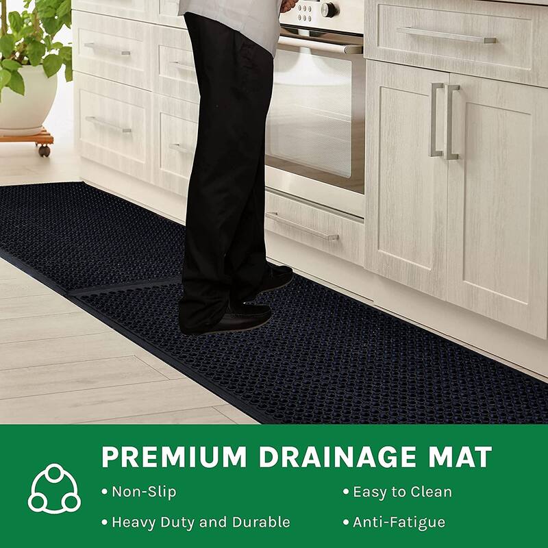 Envelor Anti Fatigue Rubber Floor Mat NonSlip Restaurant Kitchen Mat